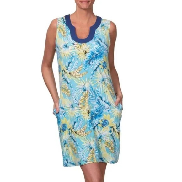 Simon Chang Sleeveless Tunic Jersey Dress - Picture 4 of 14